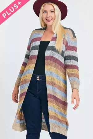 wholesale clothing plus color block longline cardigan davi & dani