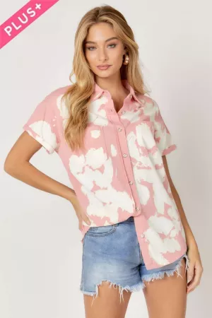 wholesale clothing plus button down denim shirt davi & dani