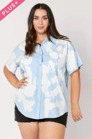 wholesale clothing plus button down denim shirt davi & dani