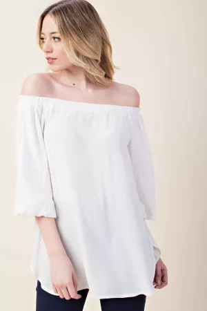 wholesale clothing basic solid off shoulder blouse top davi & dani