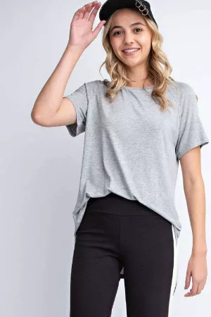 wholesale clothing solid crewneck short sleeve tee davi & dani