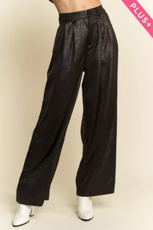 wholesale clothing plus wide leg trousers crinkled textured pants davi & dani