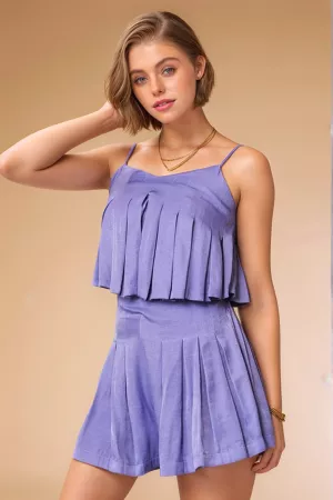 wholesale clothing pleated body elastic back babydoll strappy top davi & dani