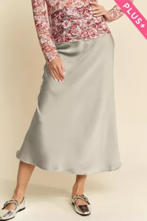 wholesale clothing plus sleek midi length suitable casual wear skirt davi & dani