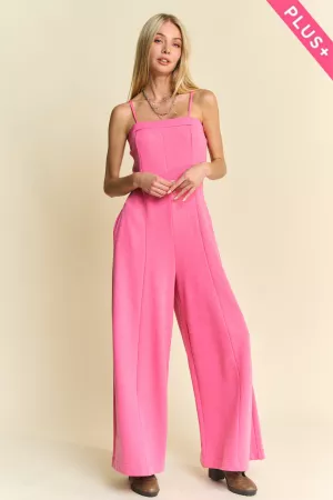 wholesale clothing plus straps tube open back wide leg jumpsuit davi & dani