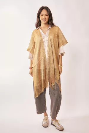 wholesale clothing glitter tessel mesh loose fit kimono cover up davi & dani