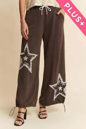 wholesale clothing plus light weight denim star waistband pants davi & dani