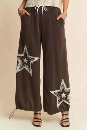 wholesale clothing light weight denim star waistband pants davi & dani