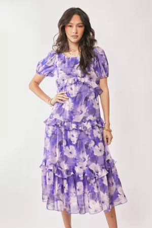 wholesale clothing floral print woven maxi dress davi & dani