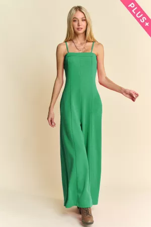 wholesale clothing plus straps tube open back wide leg jumpsuit davi & dani