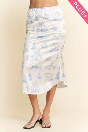 wholesale clothing plus traditional architecture toile midi skirt davi & dani