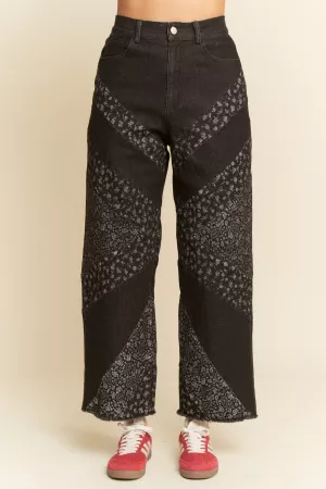 wholesale clothing wide opening denim ditsy floral and paisley print davi & dani