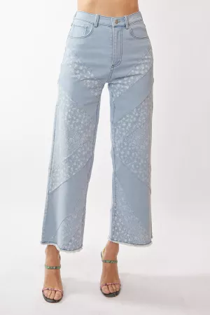 wholesale clothing wide opening denim ditsy floral and paisley print davi & dani