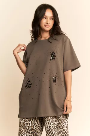 wholesale clothing distressed paint splatter cotton top davi & dani