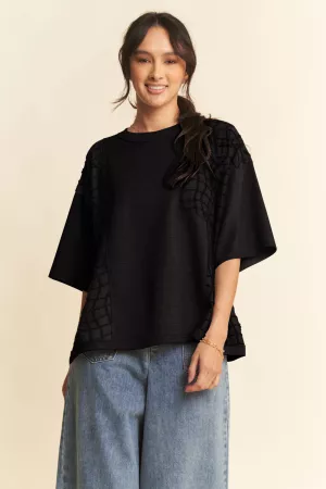 wholesale clothing oversized loose sleeve pullover knit top davi & dani