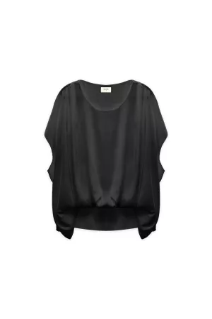 wholesale clothing draped blouse relaxed and elegant silhouette davi & dani