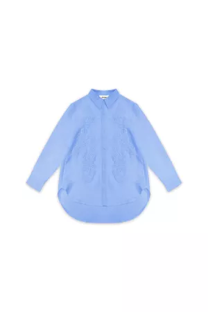 wholesale clothing embroidered button-down shirt featuring davi & dani