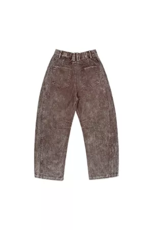 wholesale clothing garment washed corduroy elastic barrel pants davi & dani