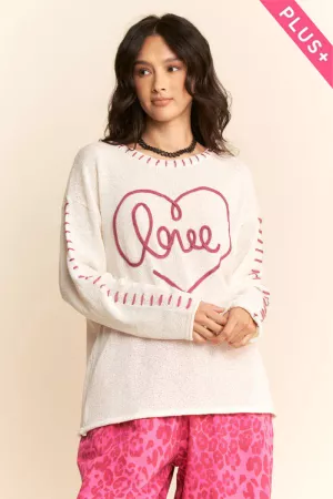 wholesale clothing plus four leaf clover sweater top davi & dani