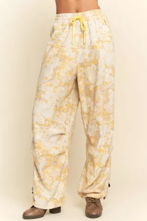 wholesale clothing relaxed fit floral print drawstring pants davi & dani
