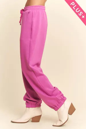 wholesale clothing plus drawstring elastic waistband sweatpants davi & dani