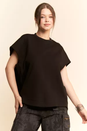 wholesale clothing oversized sleeveless structured sweatshirt davi & dani