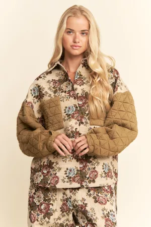 wholesale clothing jacquard bodice sleeve button front shirt davi & dani