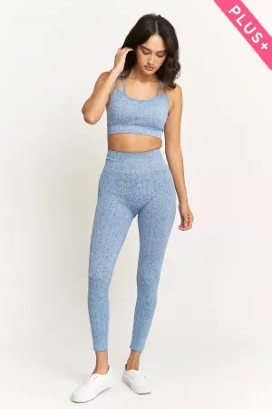 wholesale clothing plus two-piece activewear set crop top leggings davi & dani
