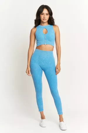 wholesale clothing two-piece bra yoga top and long leggings set davi & dani