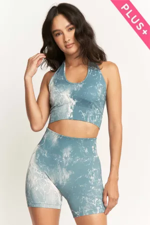 wholesale clothing plus two-piece activewear set halter top leggings davi & dani