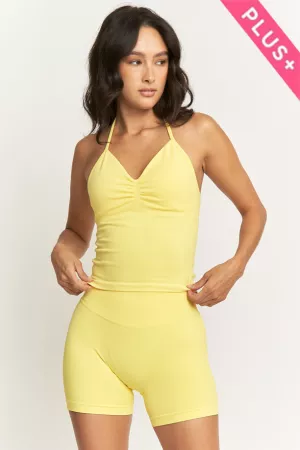 wholesale clothing plus match activewear set halter top legging davi & dani