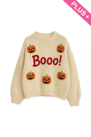 wholesale clothing booo! lettering halloween long sleeved sweater davi & dani