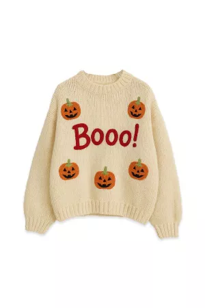 wholesale clothing booo! lettering halloween long sleeved sweater davi & dani