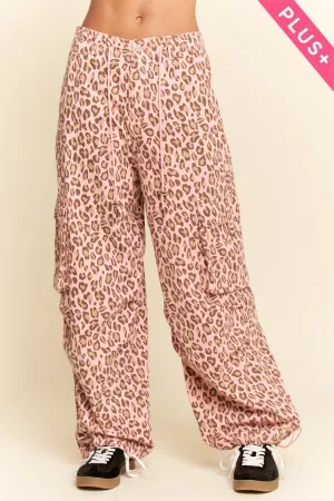 wholesale clothing plus washed leopard deim elastic jean pants davi & dani