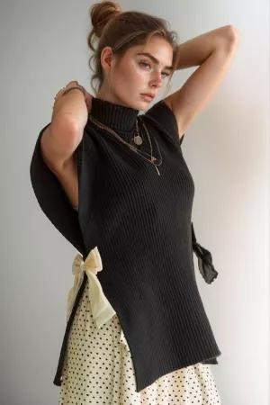 wholesale clothing convertible ribbed knit turtleneck davi & dani