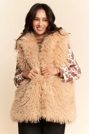 wholesale clothing faux shearling shaggy vest davi & dani