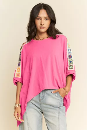 wholesale clothing non see through fabric with crochet trim davi & dani