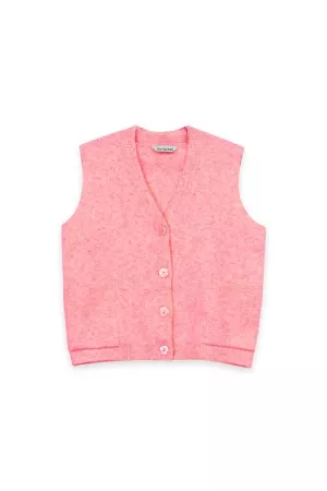 wholesale clothing textured button up knit sweater vest davi & dani