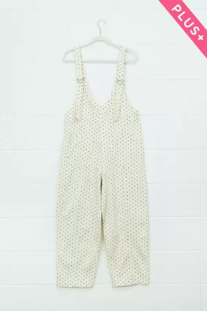 wholesale clothing plus floral overall jumpsuits with slider strap davi & dani