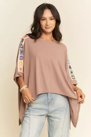 wholesale clothing non see through fabric with crochet trim davi & dani