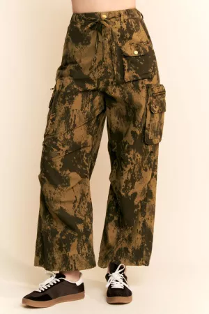 wholesale clothing distressed washed effect cargo pants davi & dani