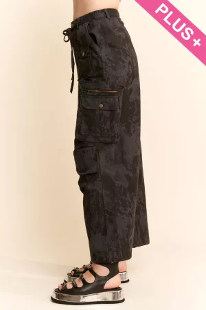 wholesale clothing plus distressed washed effect cargo pants davi & dani