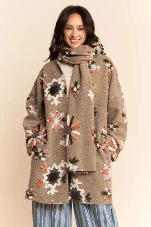 wholesale clothing chunky snow floral open cardigan jacket davi & dani