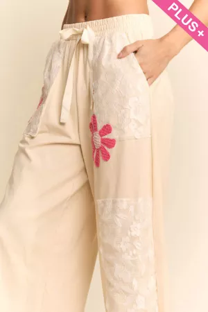 wholesale clothing plus wide-leg trousers pants elastic waist davi & dani