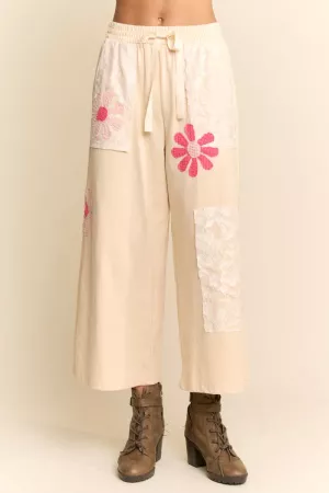 wholesale clothing wide-leg trousers pants elastic waist davi & dani