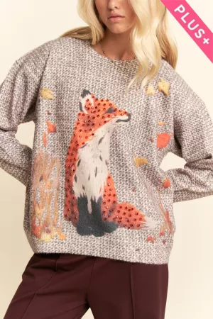 wholesale clothing plus textured knit pattern and a high neckline sweater davi & dani