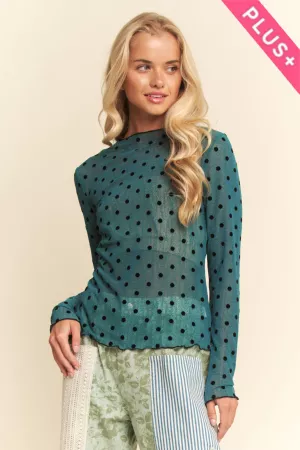 wholesale clothing plus mesh layering top davi & dani