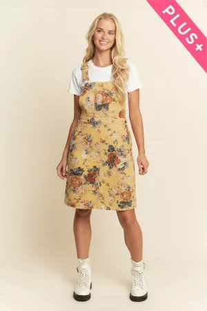 wholesale clothing plus garden flower printed denim skirtall dress davi & dani