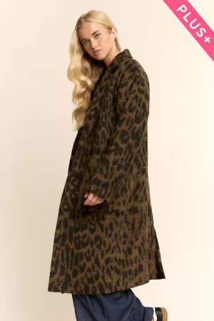 wholesale clothing plus animal block half half mix midi jacket coat davi & dani