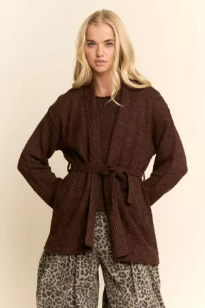wholesale clothing textured open front featuring knit cardigan davi & dani
